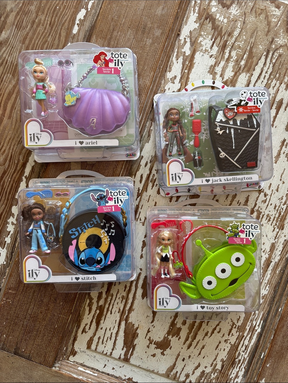 Disney ily 4ever Totes Series 1 Holiday series Stitch - Ariel - Toy Story - Jack